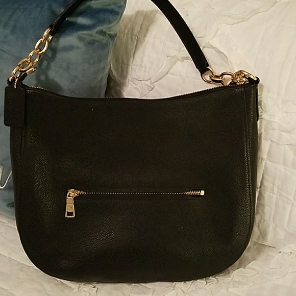 Black Leather Coach Purse - Picture 3 of 6